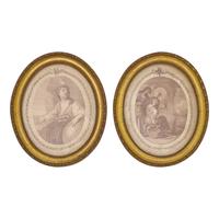 A Pair of George III Sepia Engravings