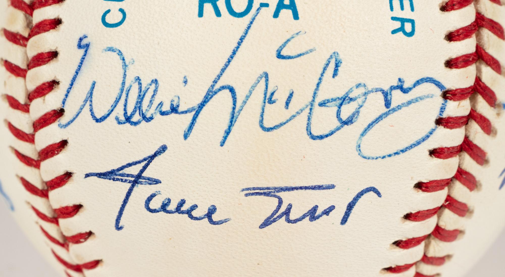 A 500 Home Run Club Signed Autograph Baseball Including Hank Aaron and Willie Mays (Six Signatures, Beckett Authentication Services BAS Certified),