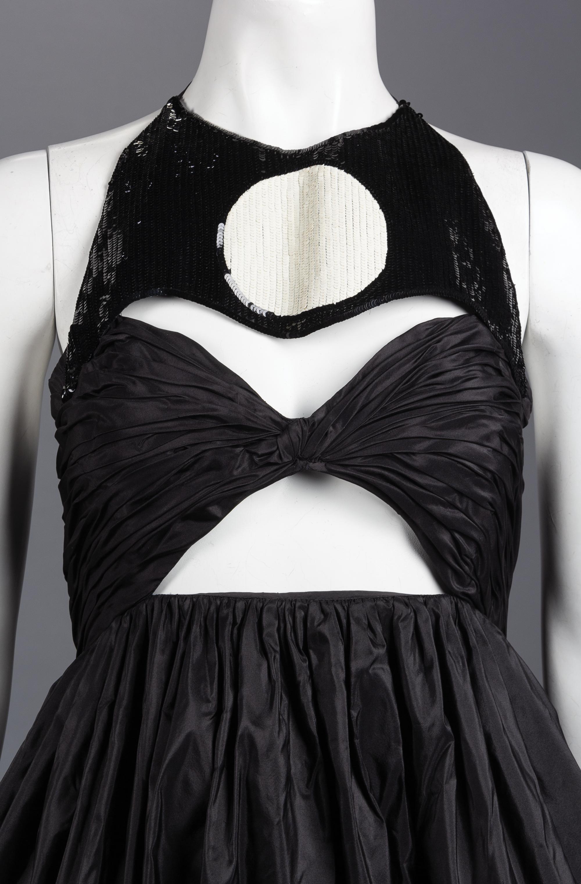 Two Geoffrey Beene Shirred Bustier Dresses, Spring 1990