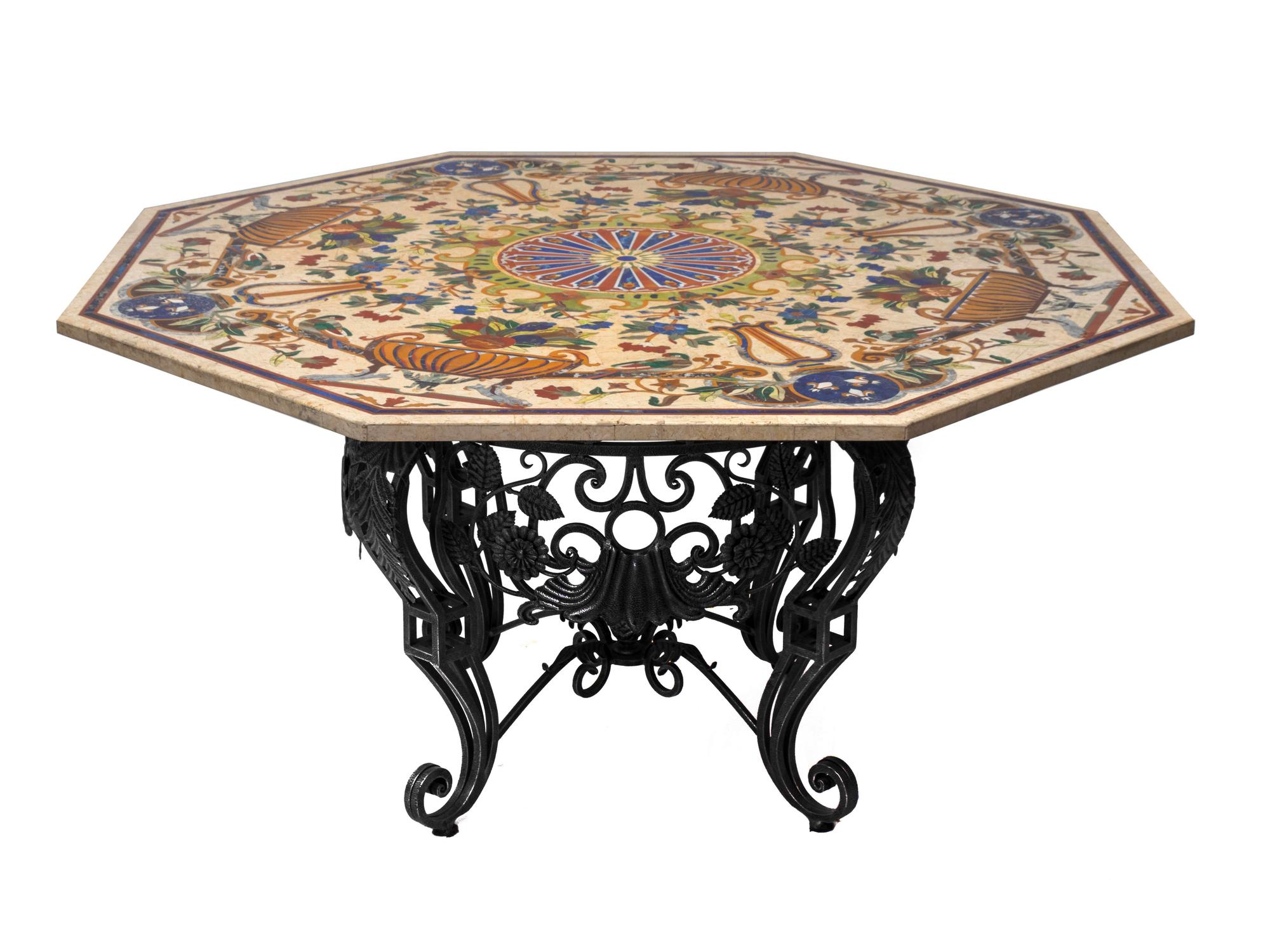 A Francesco Rigozzi Pietra Dura Table — 20TH CENTURY