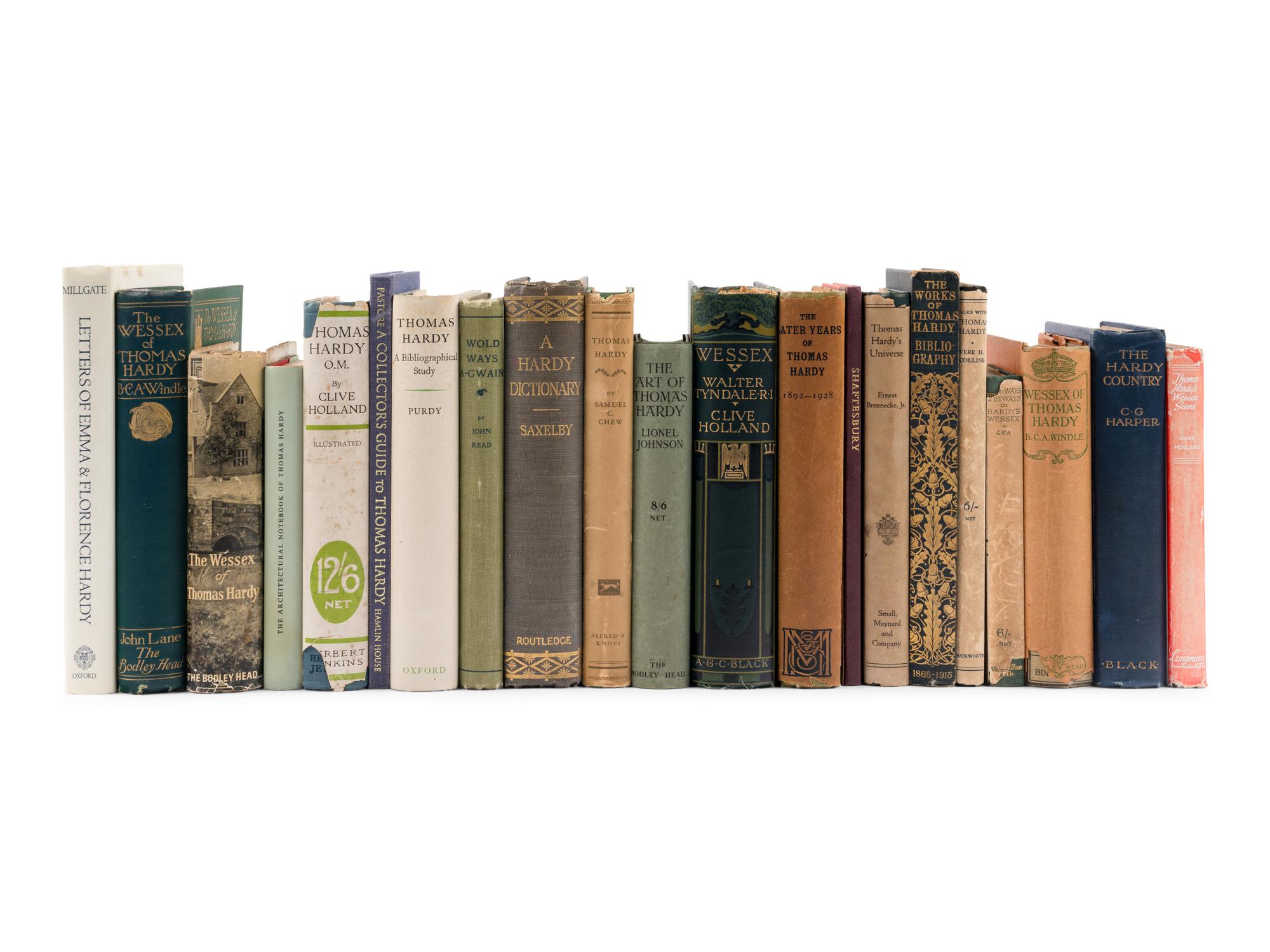 HARDY, Thomas (1840-1928). A large group of 61 reference and bibliographical works, many FIRST EDITIONS, including: