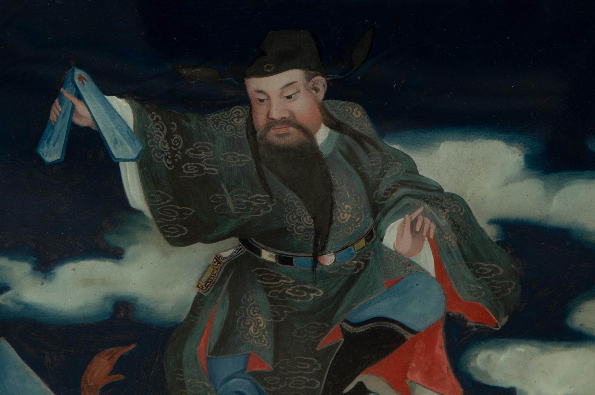 A Pair of Chinese Reverse Paintings on Glass