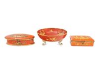 Three French Parcel Gilt Porcelain Articles