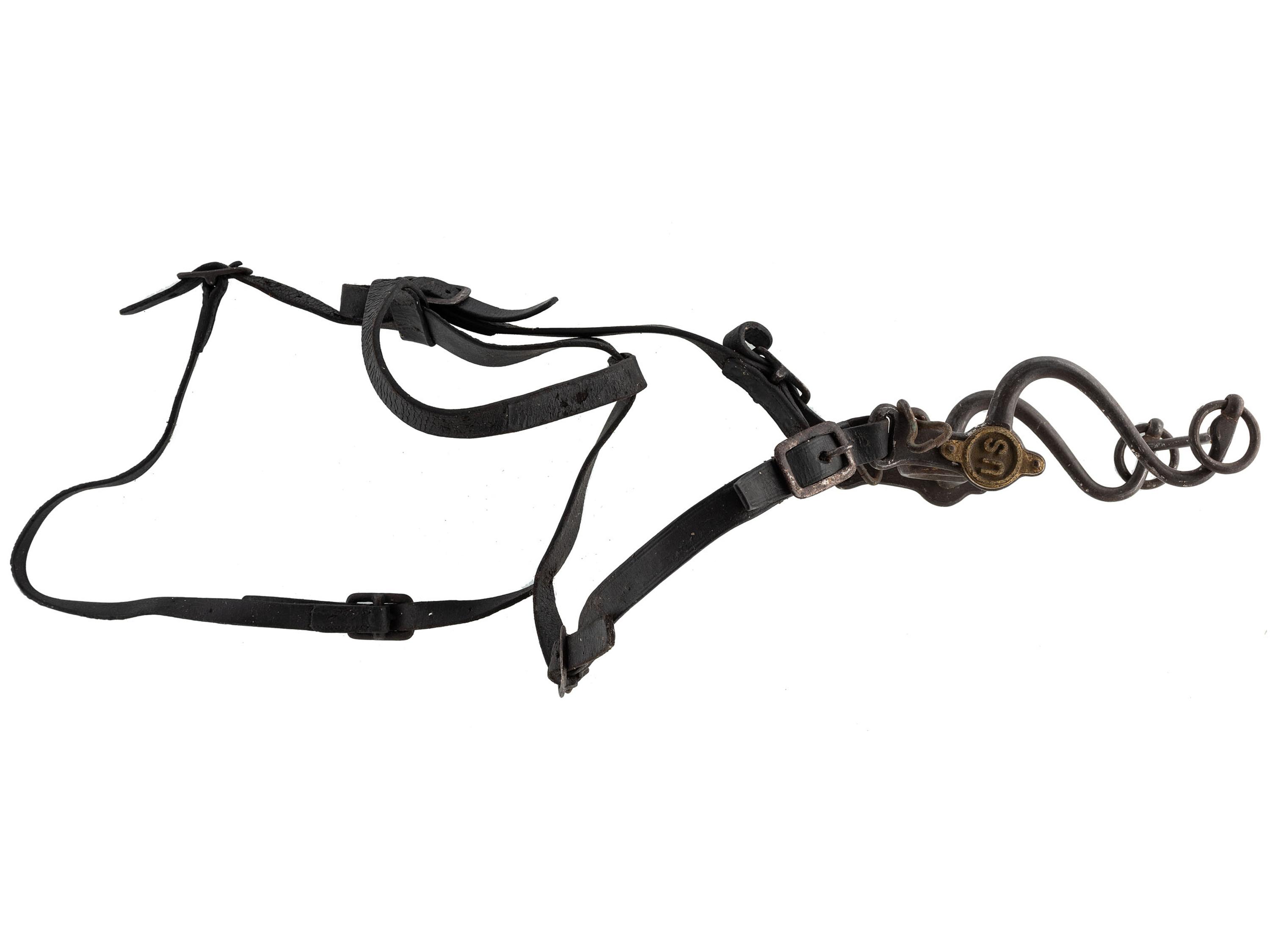 [CIVIL WAR]. A group of 2 bridles, incl. McClellan cavalry bit and bridle.