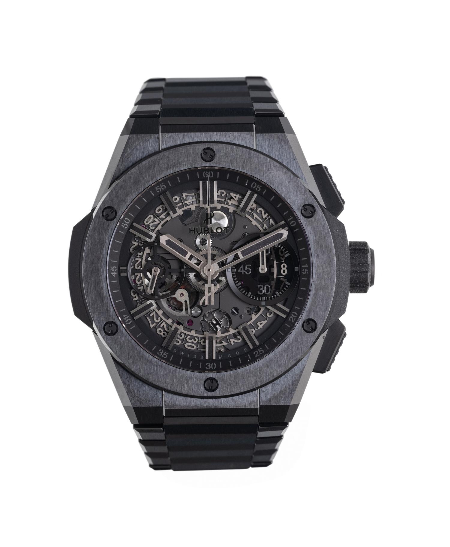 HUBLOT, REF. 451.CX.1140.CX BLACK CERAMIC 'BIG BANG UNICO ALL BLACK' WATCH
