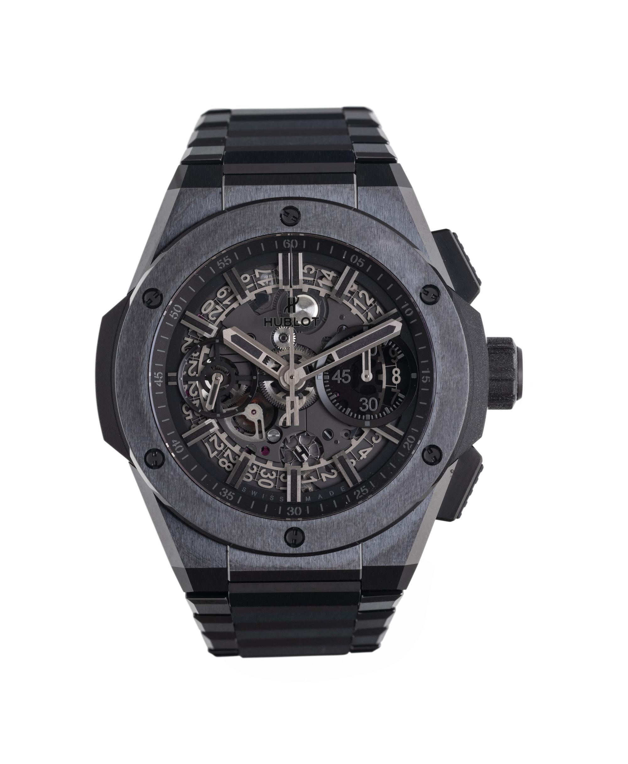 HUBLOT, REF. 451.CX.1140.CX BLACK CERAMIC 'BIG BANG UNICO ALL BLACK' WATCH