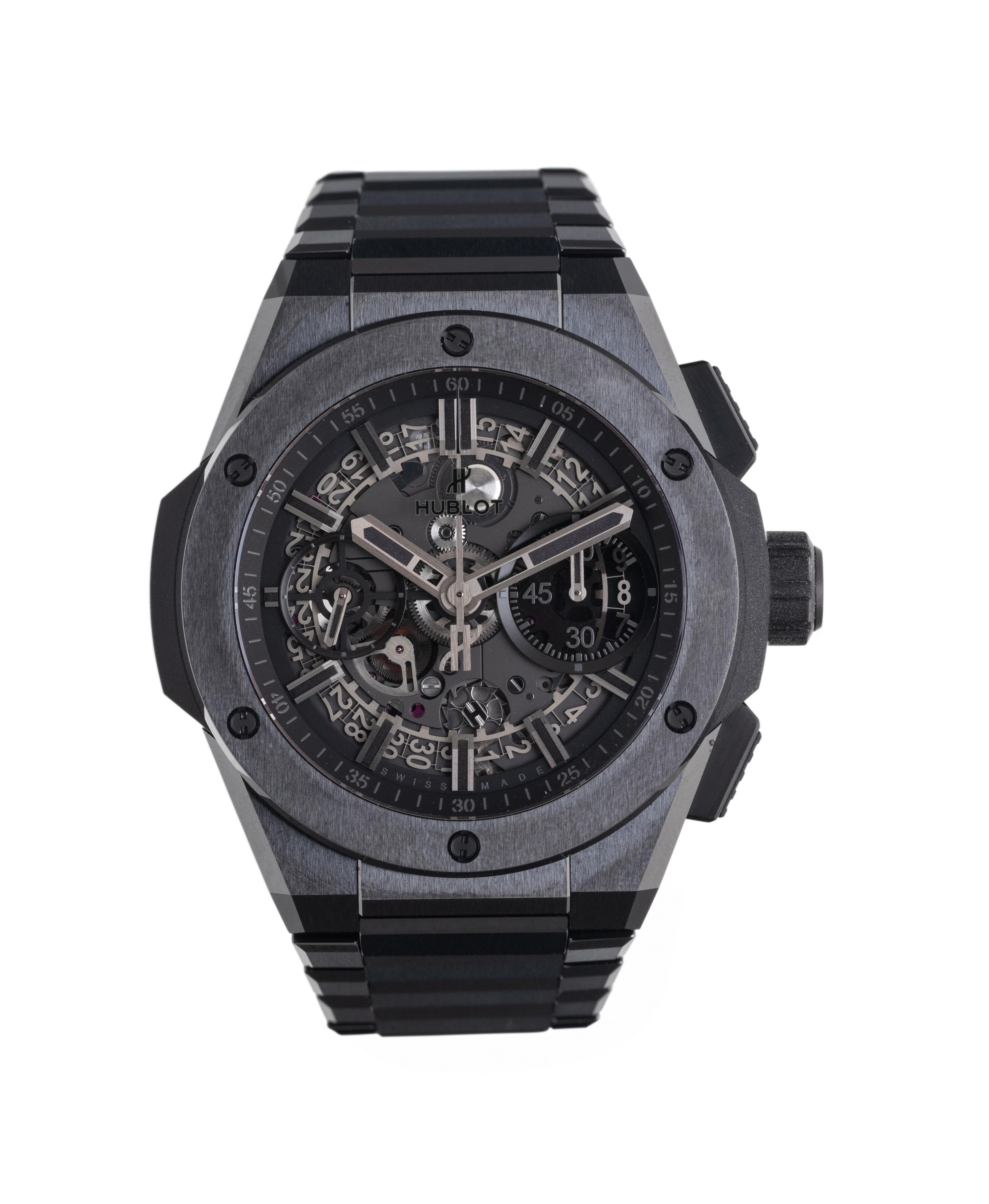 HUBLOT, REF. 451.CX.1140.CX BLACK CERAMIC 'BIG BANG UNICO ALL BLACK' WATCH