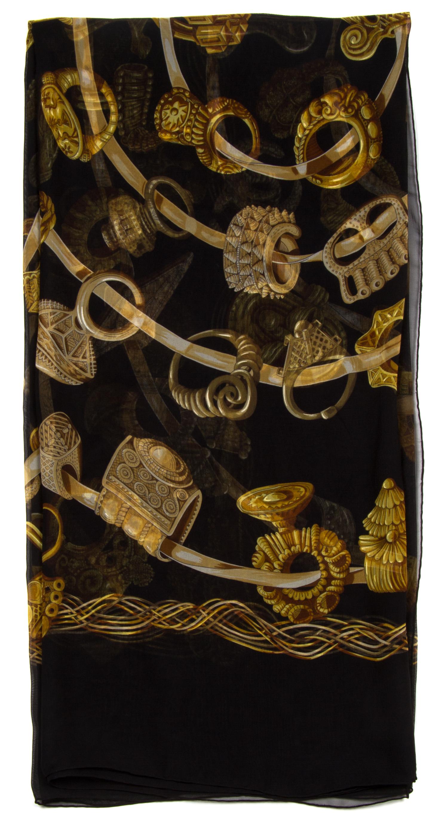 An Hermes 125cm Silk Sheer Scarf, 56" x 56".