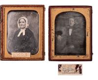 [EARLY PHOTOGRAPHY]. A group of 4 half plate daguerreotypes of identified subjects.