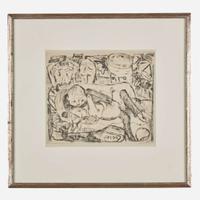 Max Beckmann (German, 1884-1950) Lovers II (Liebespaar II), plate 5 from the Gesichter portfolio