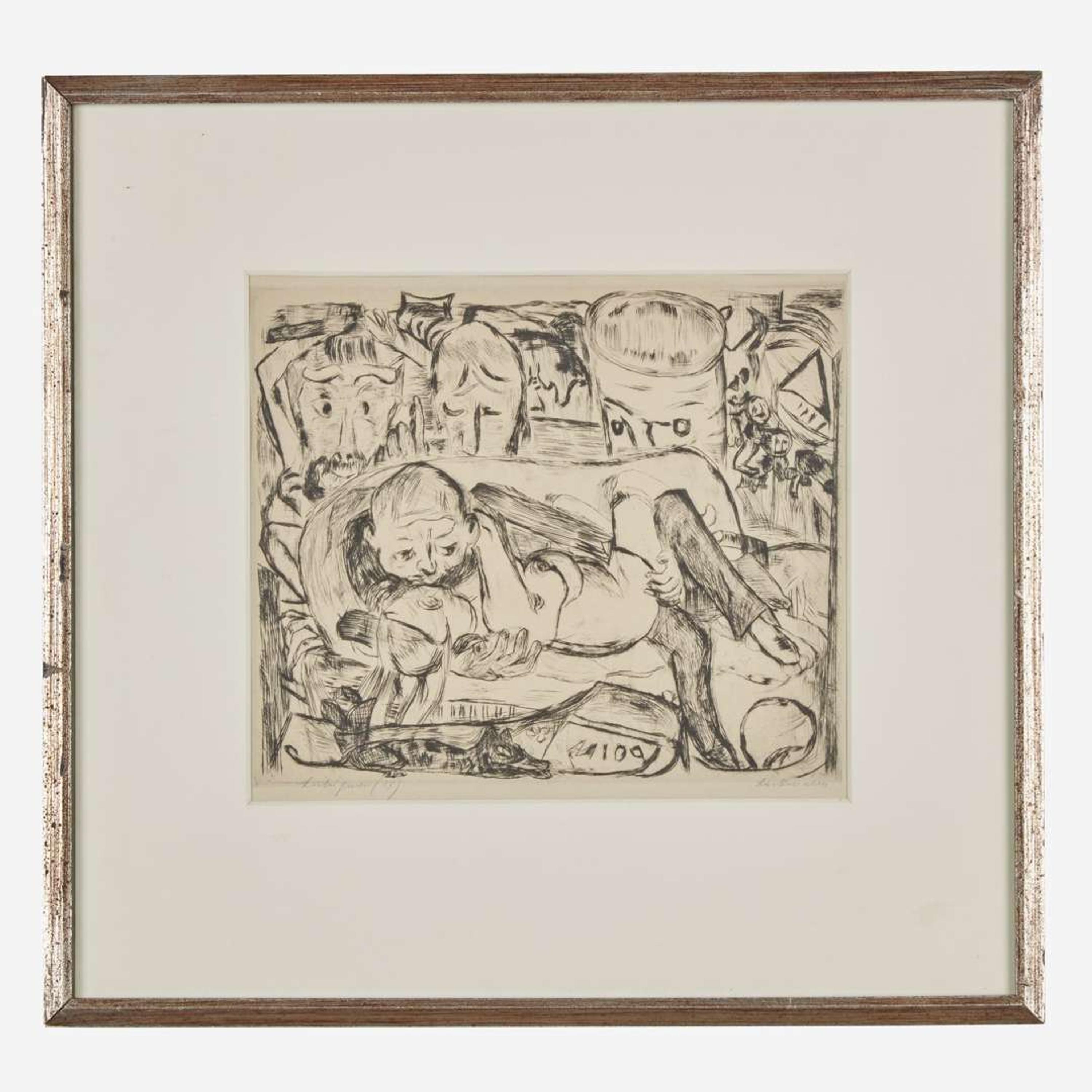 Max Beckmann (German, 1884-1950) Lovers II (Liebespaar II), plate 5 from the Gesichter portfolio