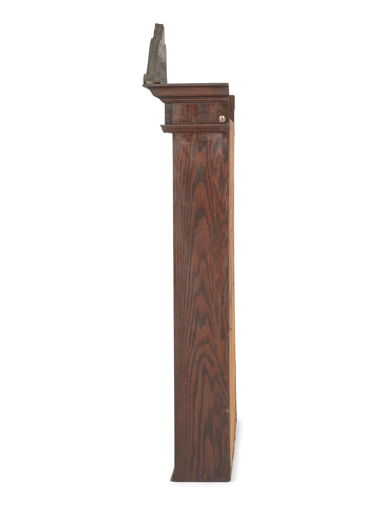 A Carved Oak Shaving Mug Rack