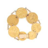 YELLOW GOLD COIN BRACELET