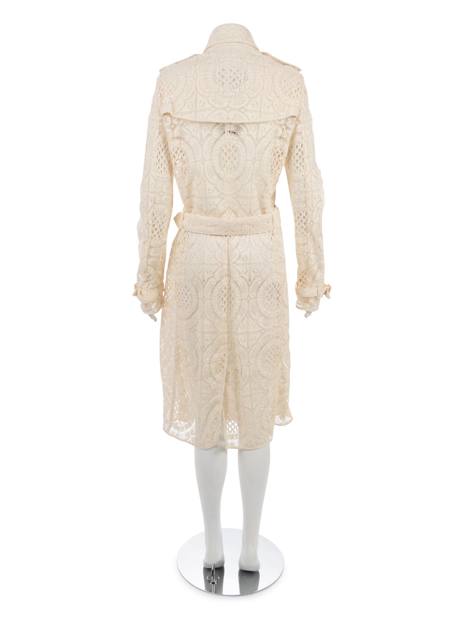Burberry Crocheted Lace Trench Coat