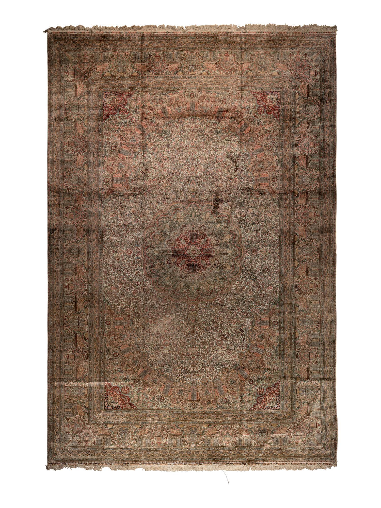 A Qum Silk Rug
