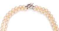 CULTURED PEARL AND DIAMOND NECKLACE