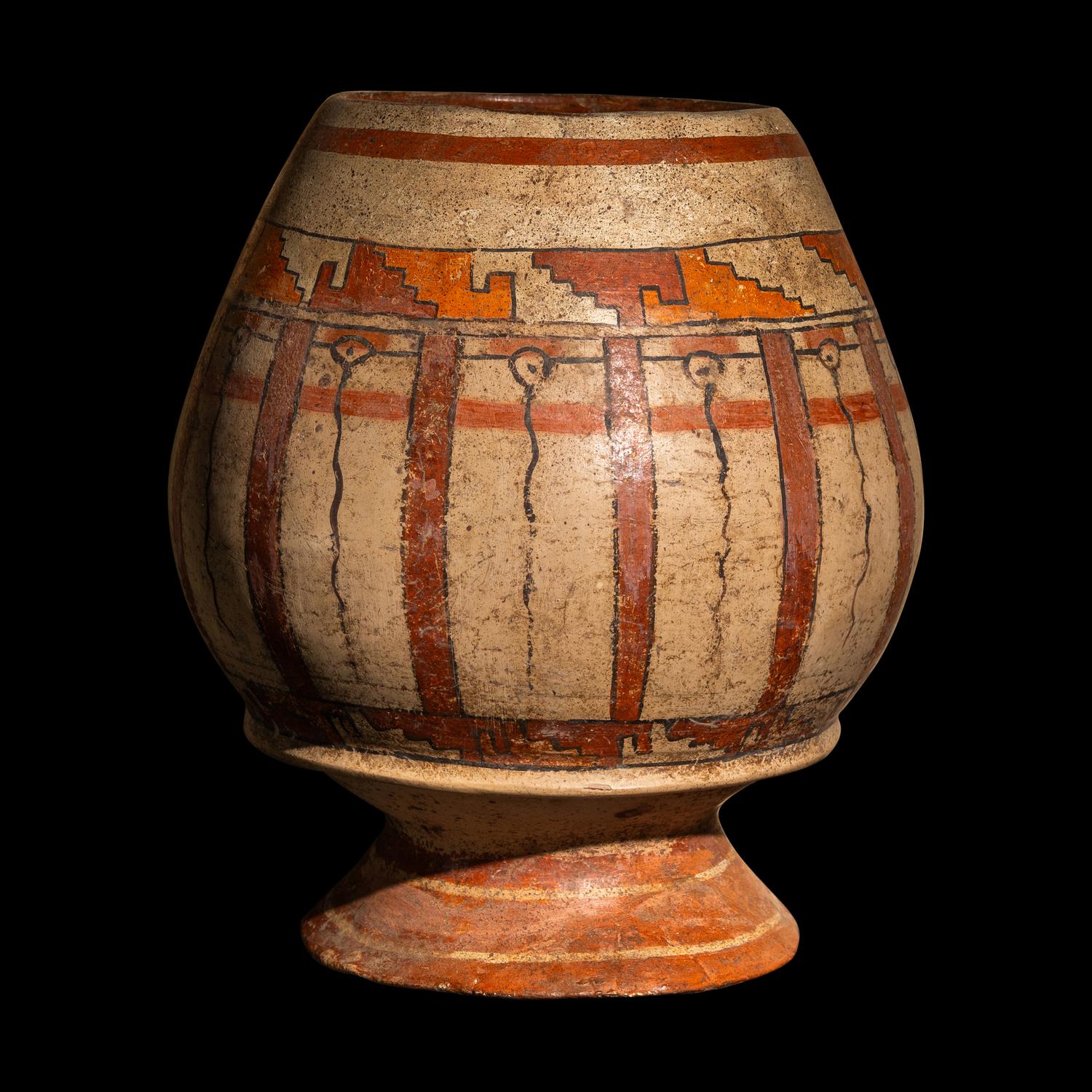 A Nicoya Polychrome Pedestal Jar