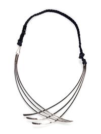 BETTY COOKE, MODERNIST, STERLING SILVER COLLAR NECKLACE