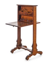 An English Inlaid Writing Desk Fire Screen