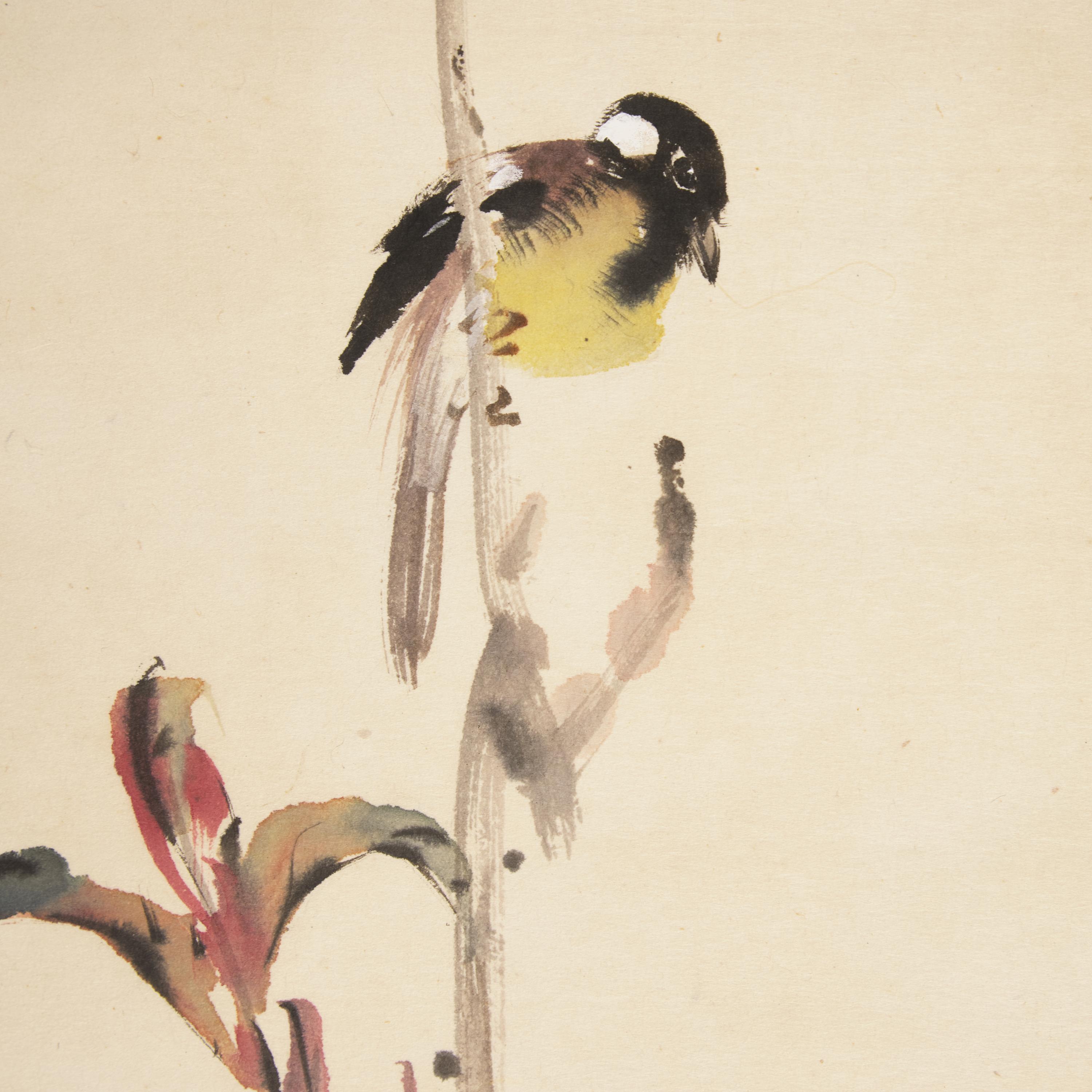 Three Chinese Ink and Color on Paper Paintings — 中國書畫一組三件
