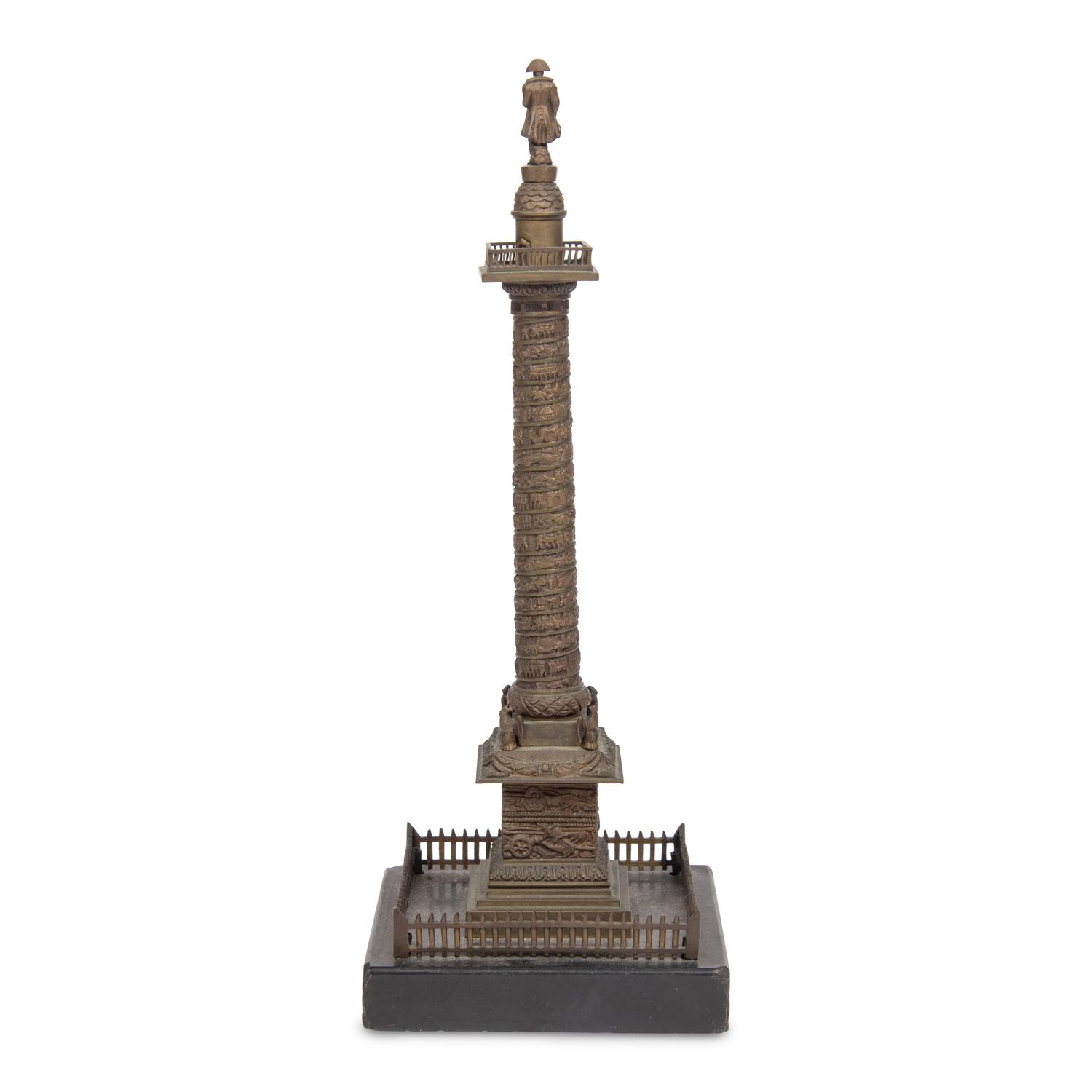 A Grand Tour Bronze Model of the Vendôme Column