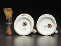 Two Loggers' Porcelain Occupational Shaving Mugs
