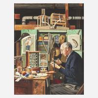 Stevan Dohanos (American, 1907–1995) Tying Flies (Saturday Evening Post Cover)