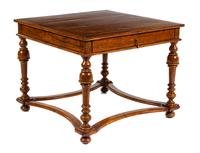 A William and Mary Style Side Table Height 27 1/4 x width 33 3/4 x depth 33 3/4 inches. — 20TH CENTURY WITH EARLIER ELEMENTS