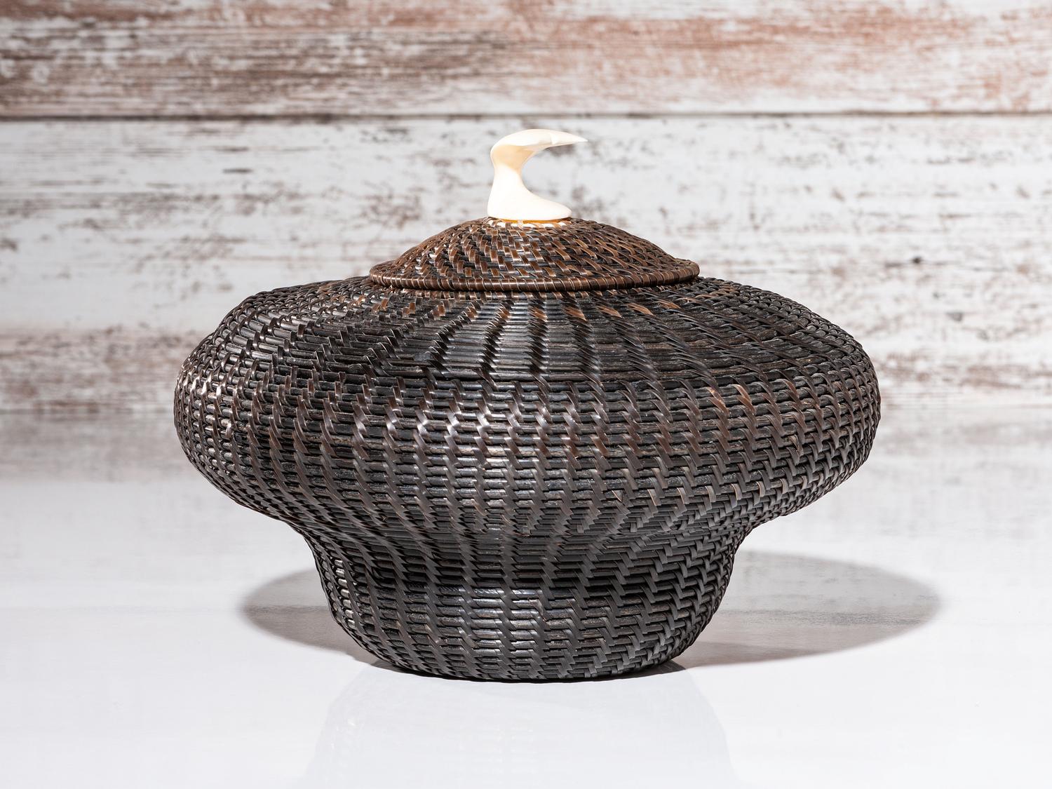 Baleen Basket, with Whale Finial