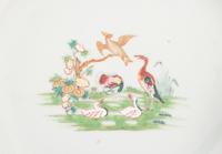 Five Chinese Export Famille Rose Porcelain Plates