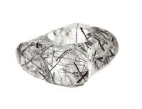 A Carved Tourmalinated Quartz Ring. 13.00 dwts.