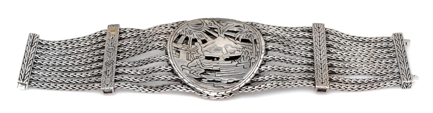 A Sterling Silver and 22 Karat Yellow Gold 'Palu' Multistrand Bracelet, John Hardy, 81.50 dwts.