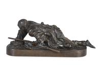 A Russian Bronze Figure of a Cossack