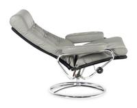 A Leather Recliner with Ottoman