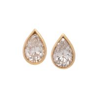 YELLOW GOLD AND DIAMOND STUD EARRINGS