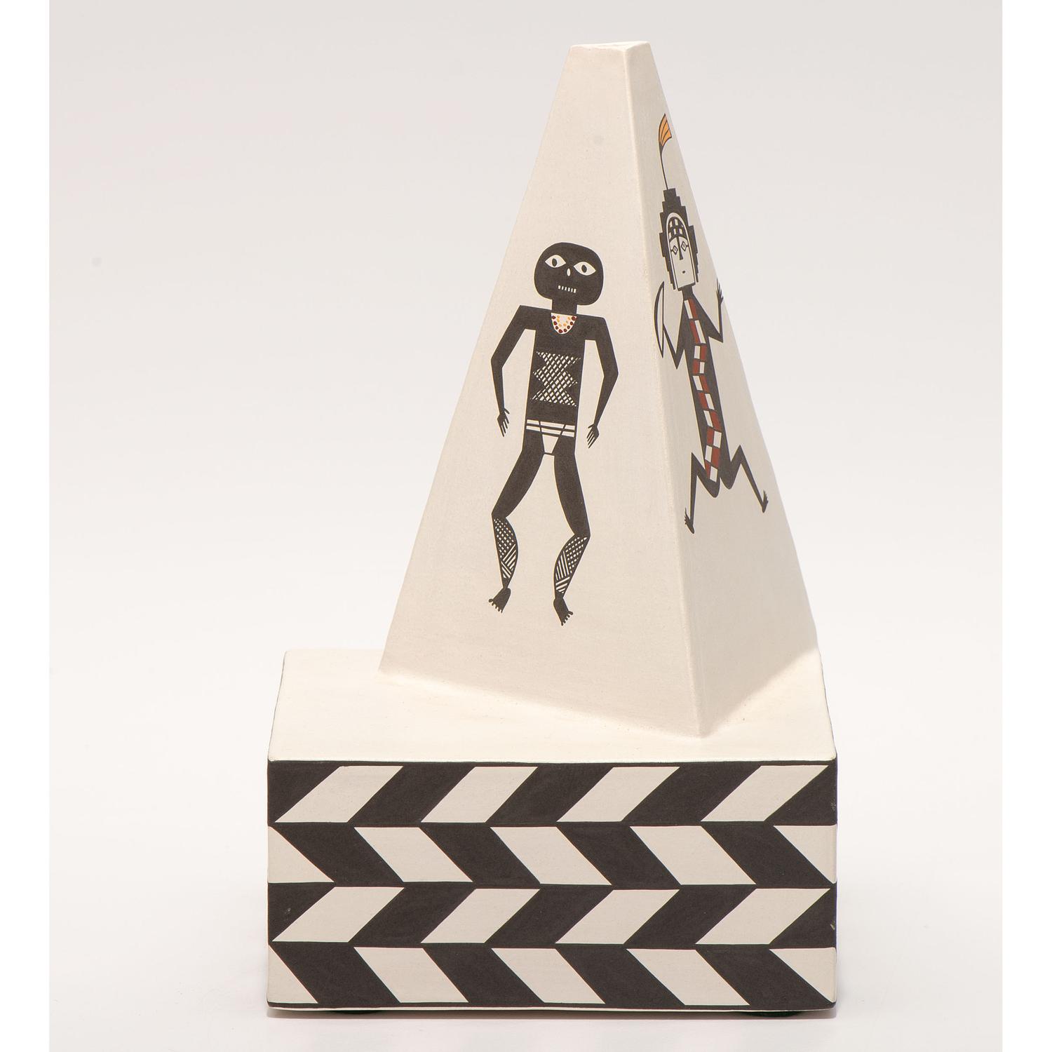 Pottery Pyramid, with Mimbres Elements