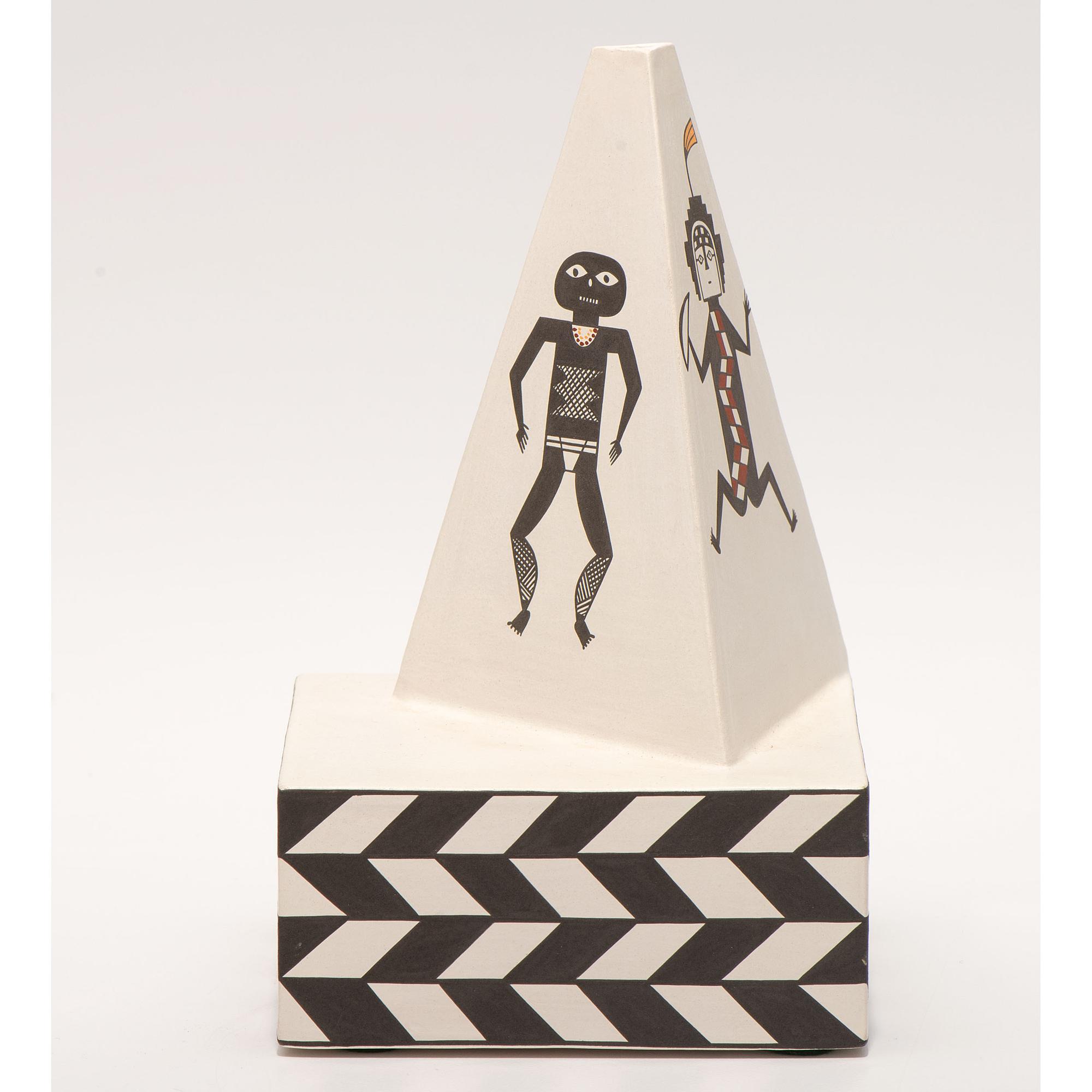 Pottery Pyramid, with Mimbres Elements