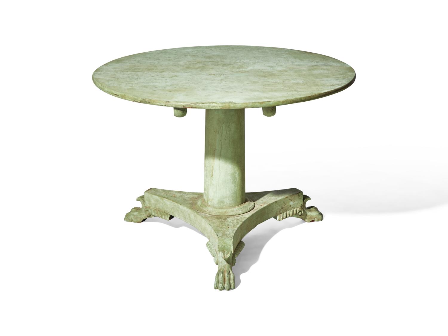A William IV Painted Center Table DONATED BY BILLY COTTON