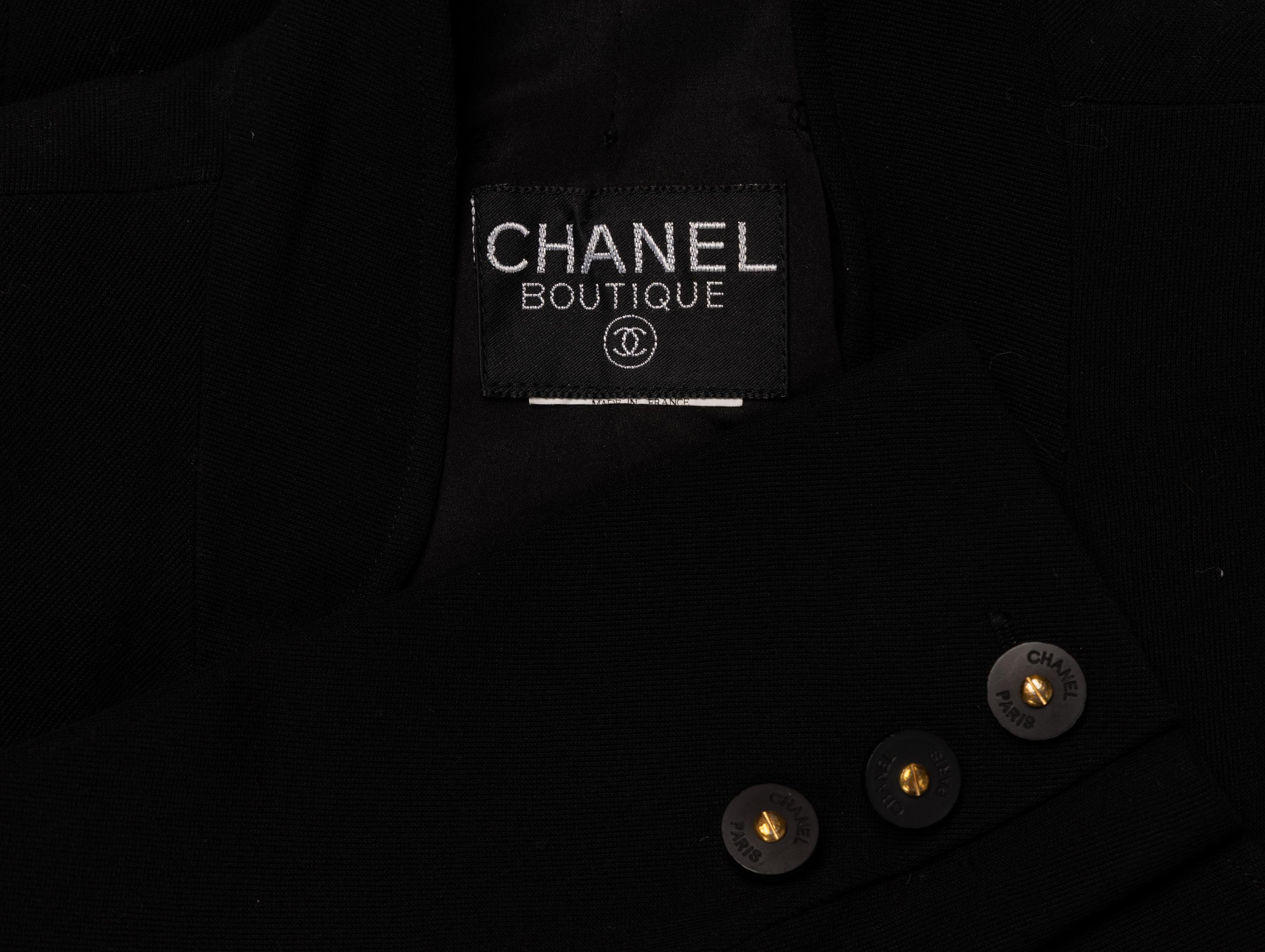 Chanel, Black Blazer Minidress