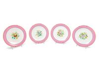 A Set of Four French Painted Porcelain Plates