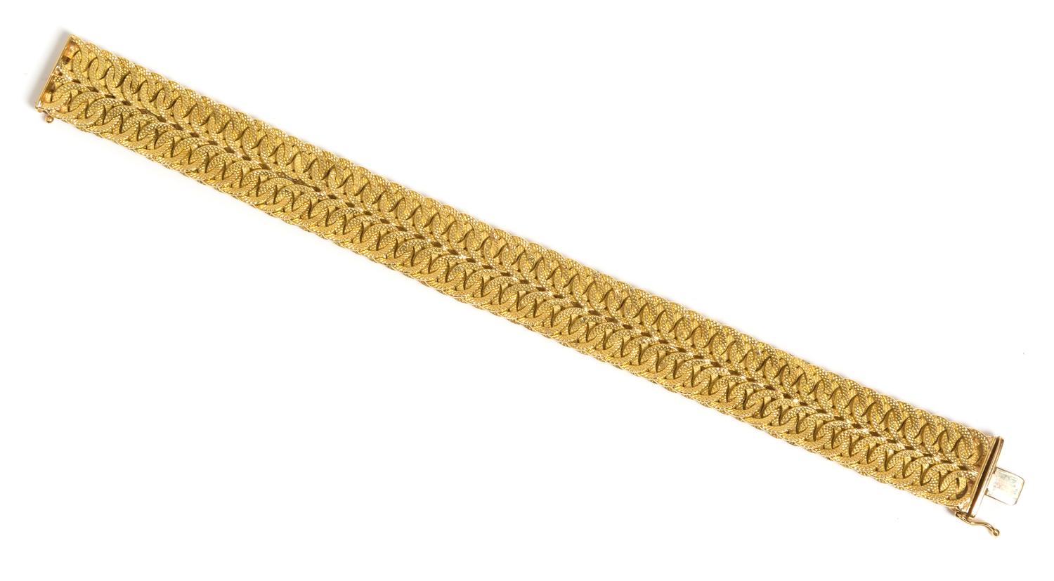 An 18 Karat Yellow Gold Bracelet, Marchisio, 21.50 dwts.