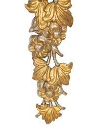 A Pair of Italian Silvered and Gilt Wood Floral Appliques