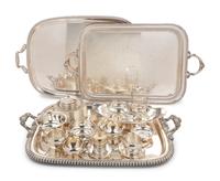 A Collection of American and Mexican Silver Table Articles