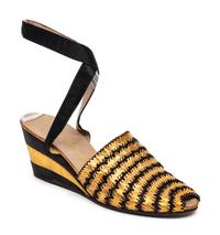 Salvatore Ferragamo, Gold Wedge Evening Sandals, 1940's