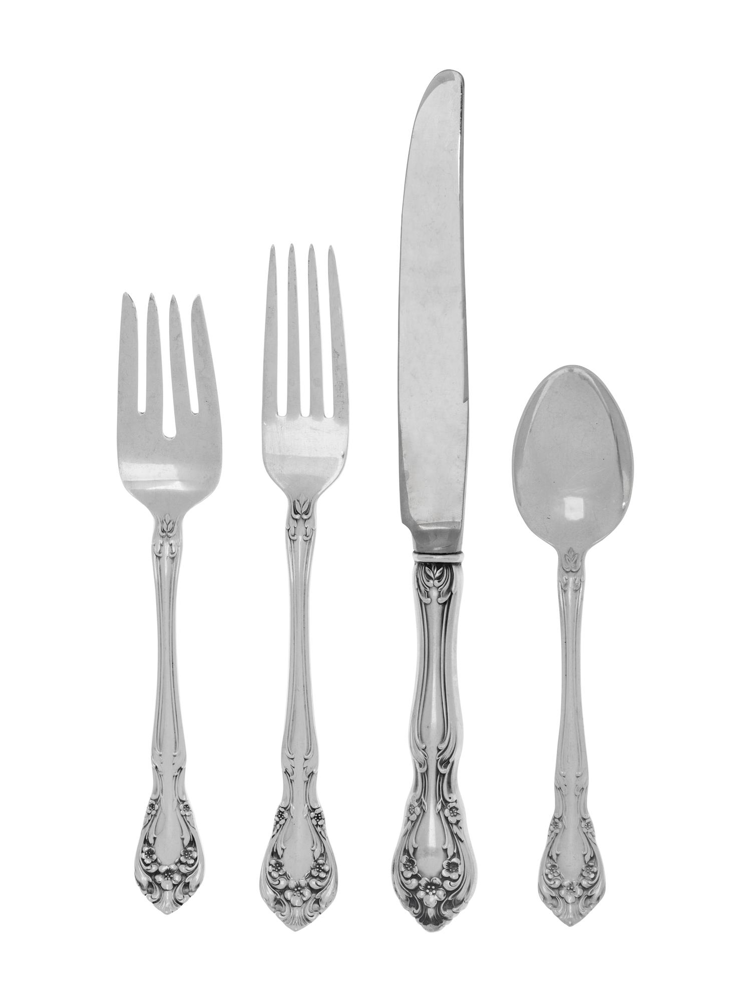 An American Silver Flatware Service