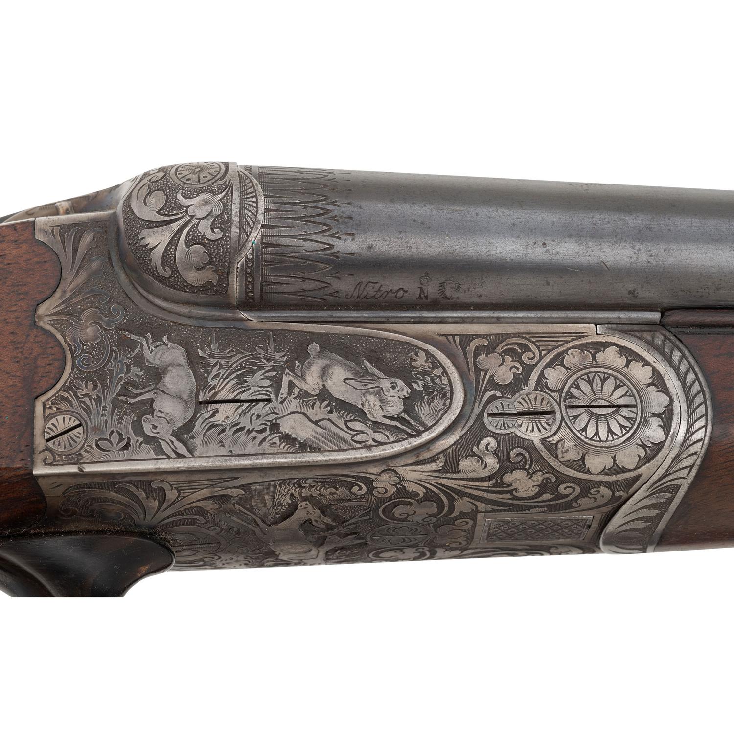 ** German SxS Boxlock Shotgun German Guild Gun