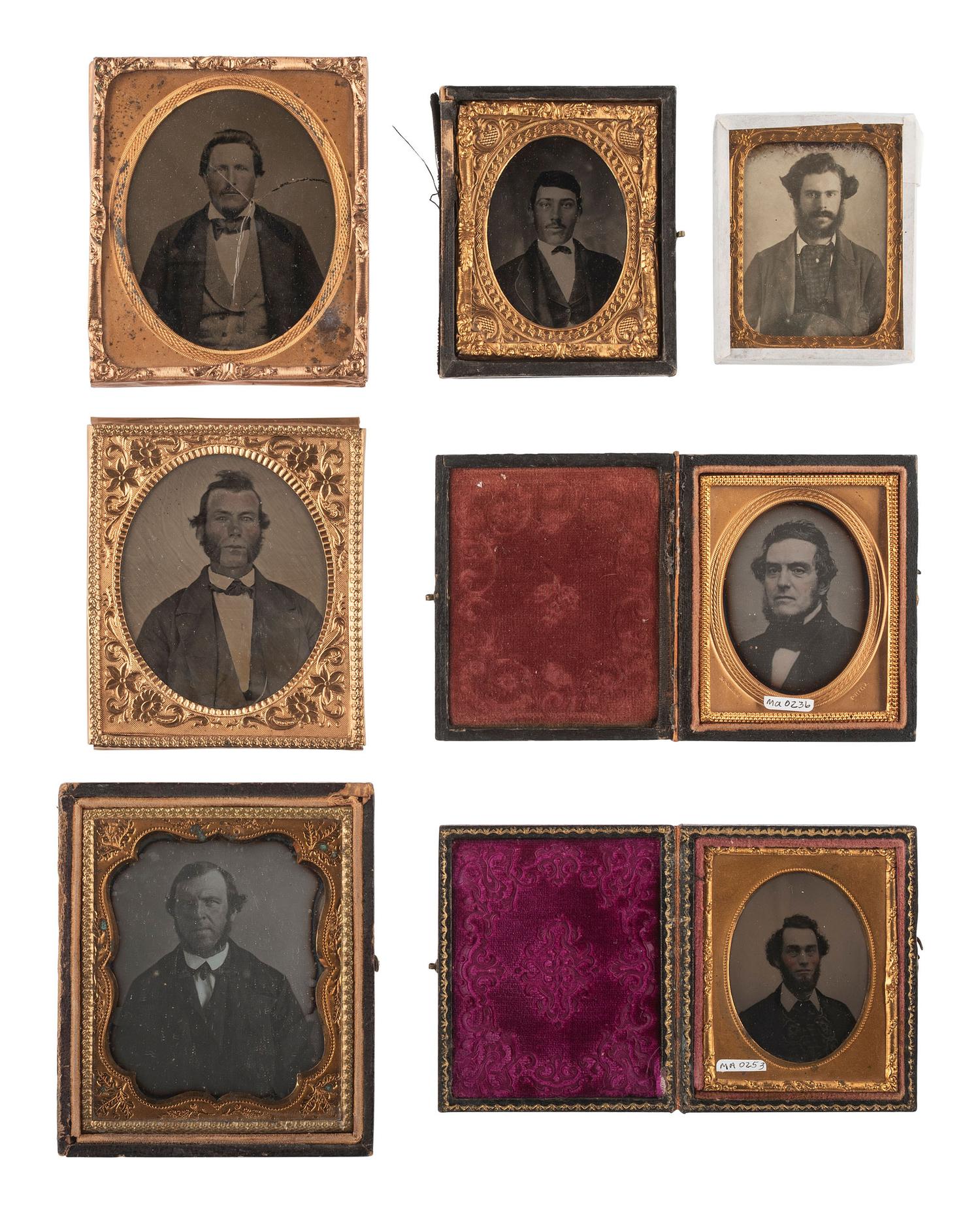[EARLY PHOTOGRAPHY]. 22 hard images of men with facial hair and/or interesting hairstyles.