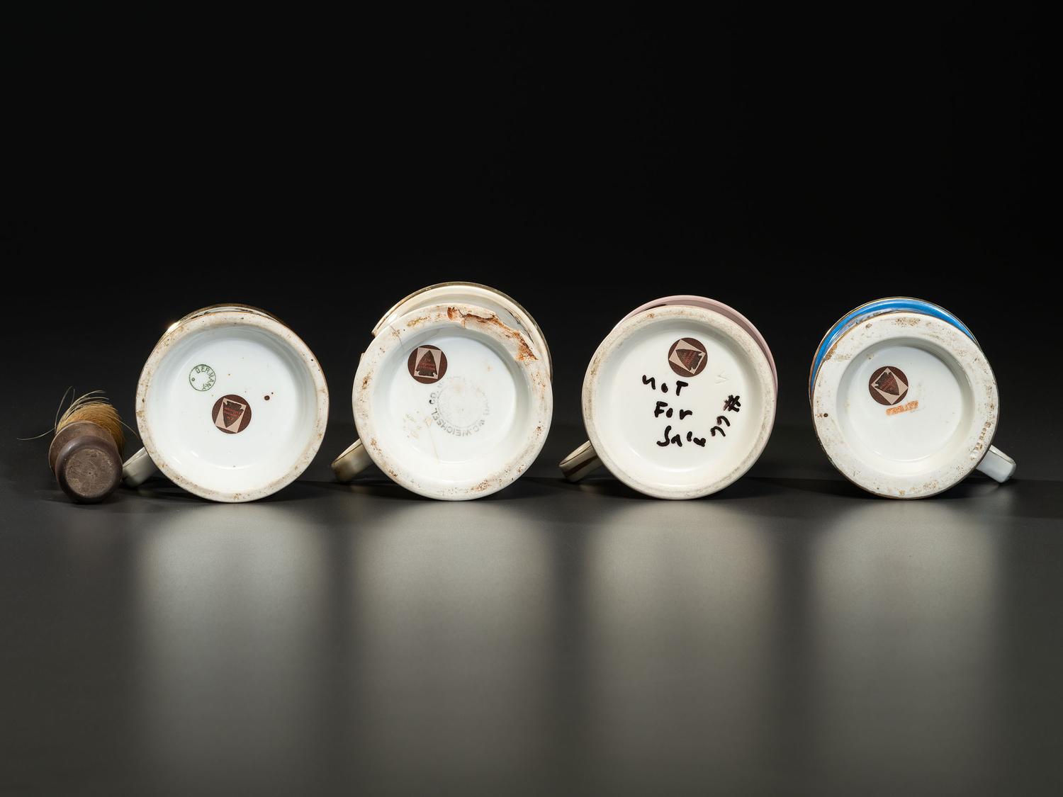 Four Porcelain Shaving Mugs