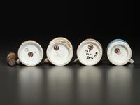 Four Porcelain Shaving Mugs