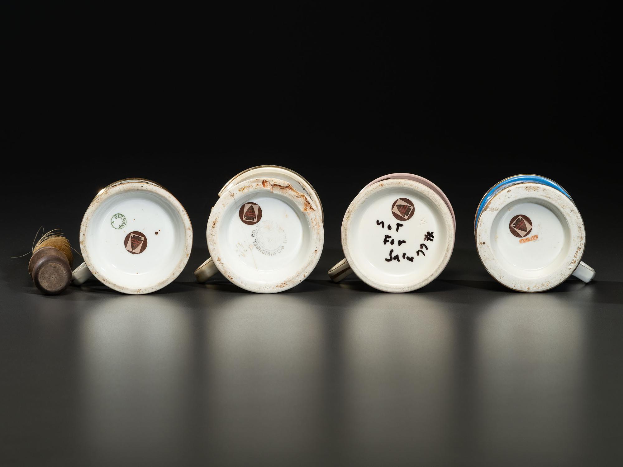 Four Porcelain Shaving Mugs